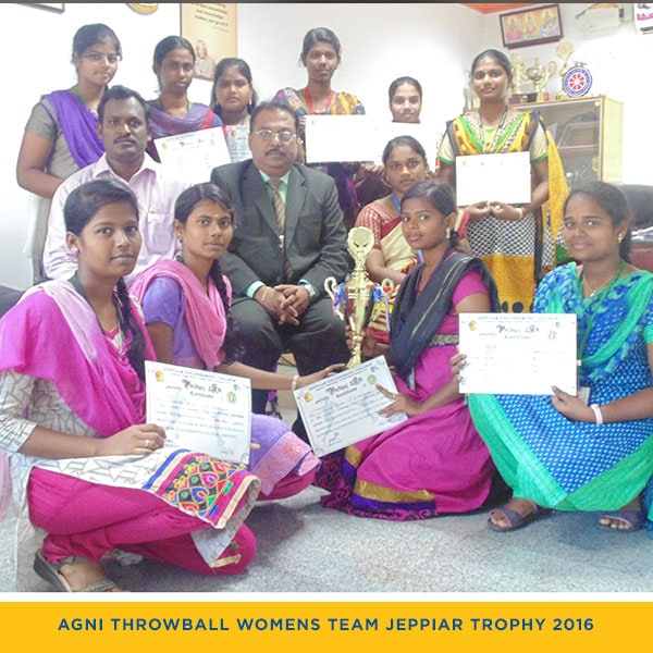 Agni Throw Ball Women Team Fourth Place Jeppiaar Trophy 2016