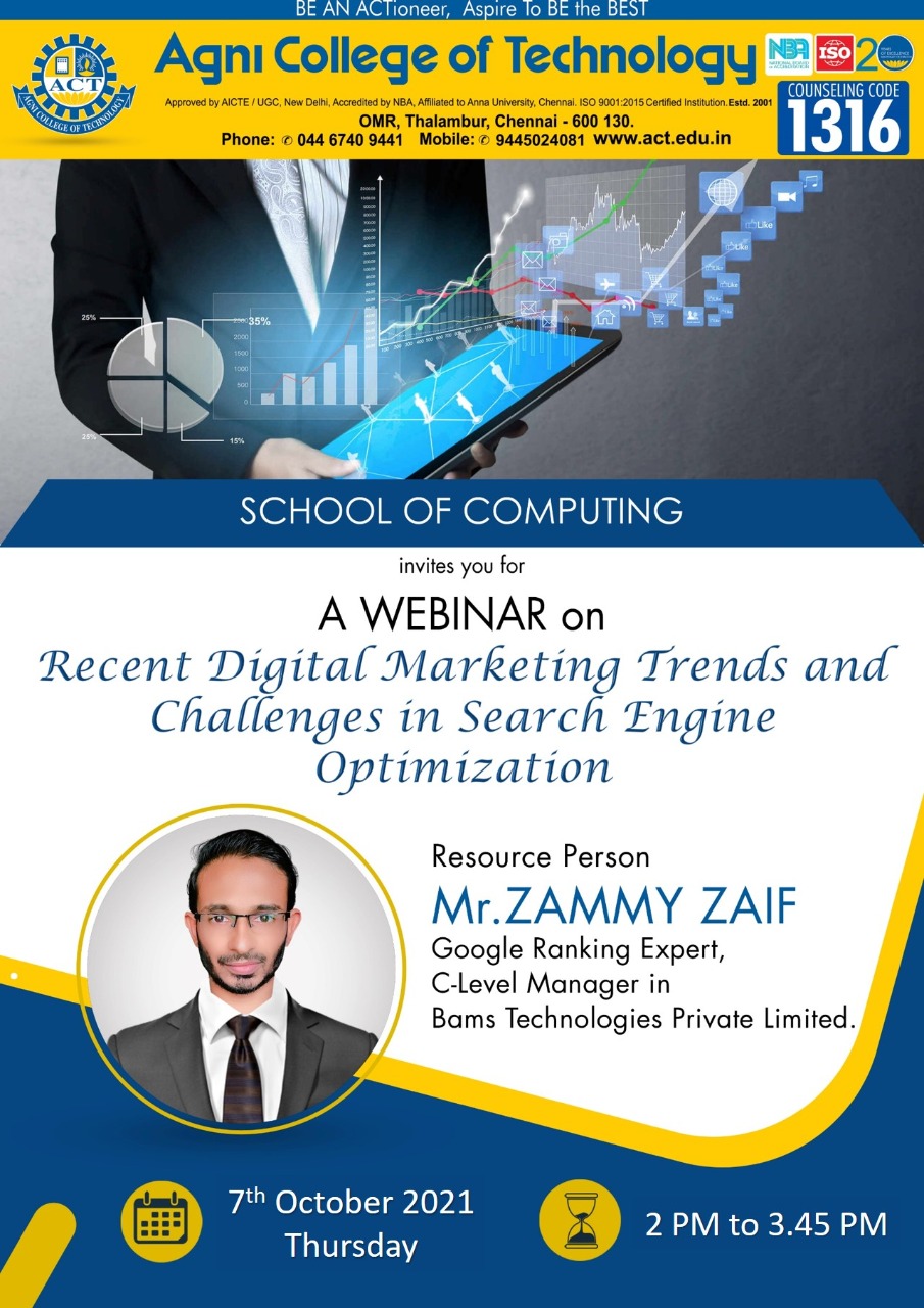 RECENT DIGITAL MARKETING TRENDS AND CHALLANES IN SEARCH ENGINE OPTIMIZATION From School Of Computing