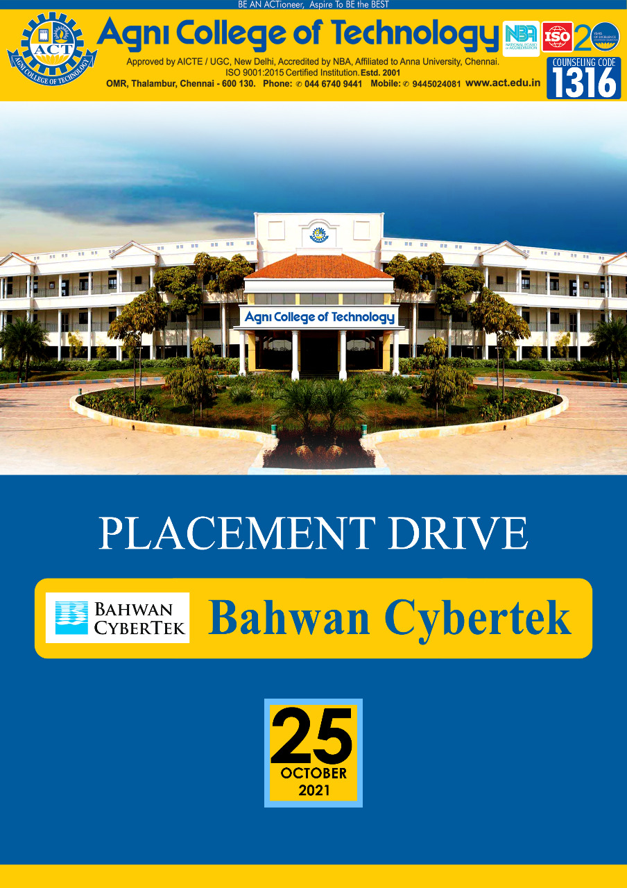 Placement drive @BAHWAN CYBERTEK
