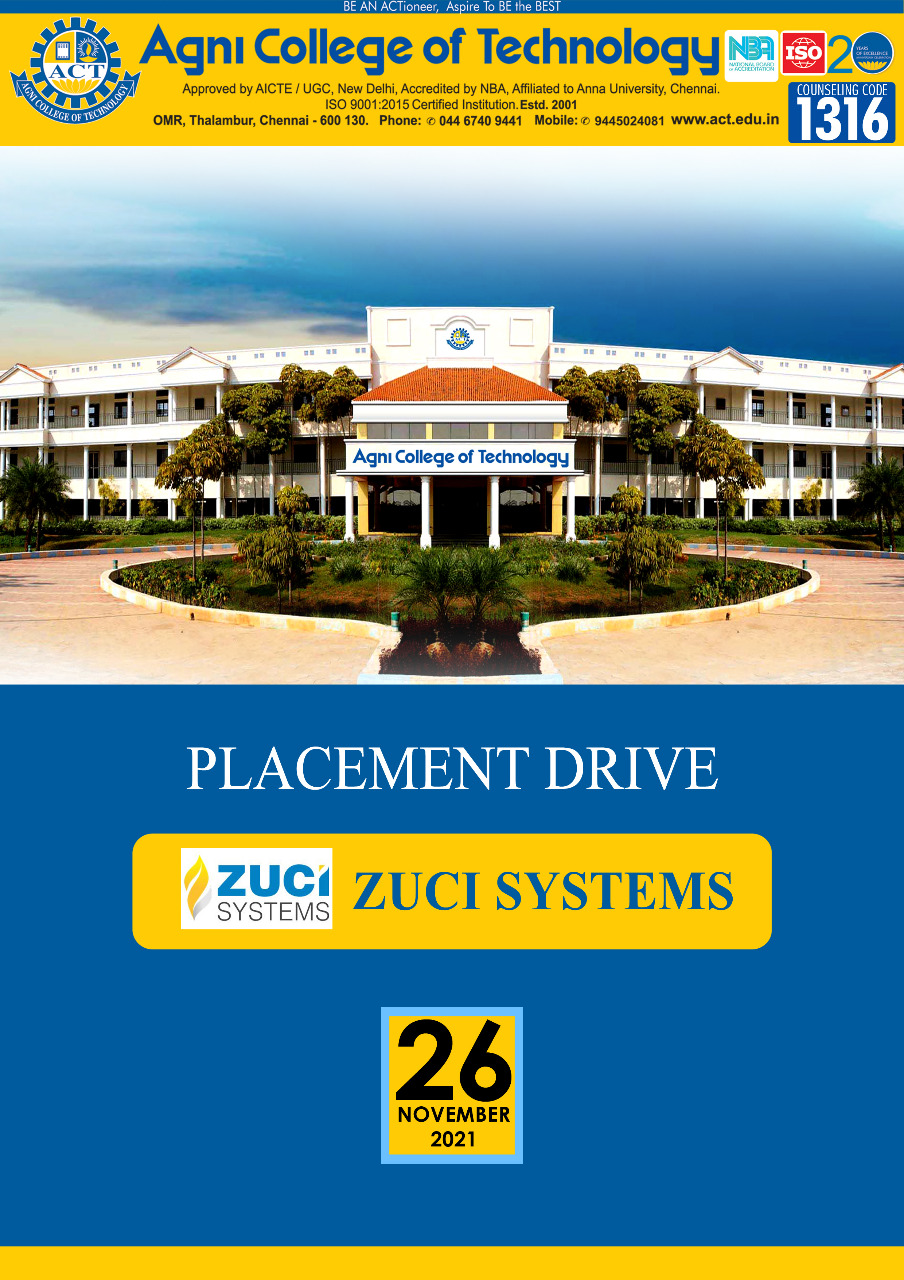 Placement Drive @ ZUCI SYSTEMS