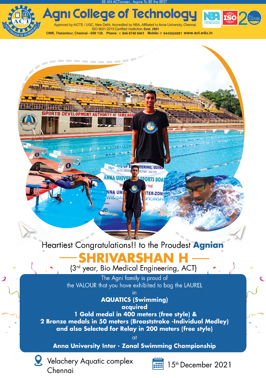 Agnian achievement on Aquatics (swimming)