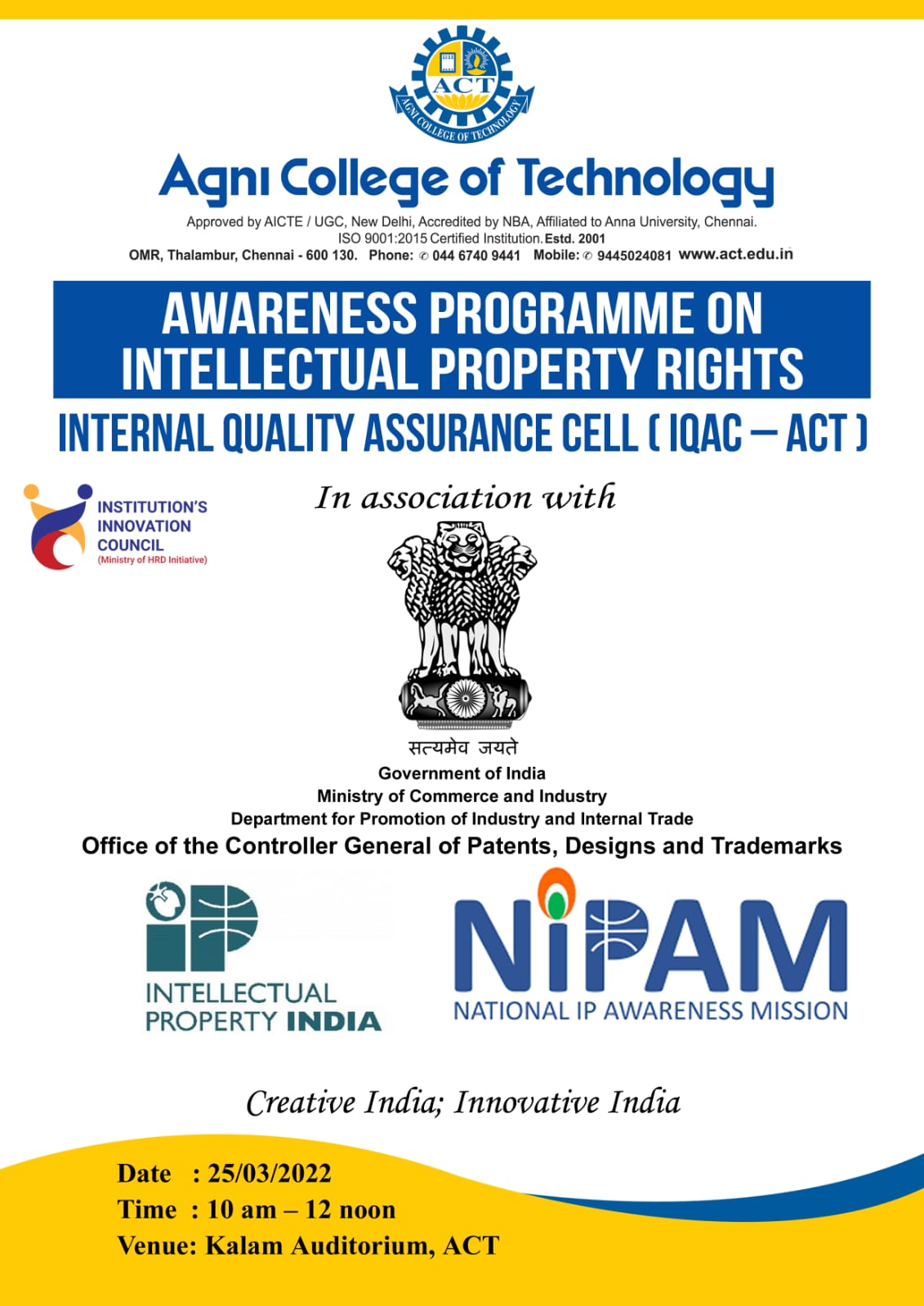 AWARENESS PROGRAMME ON INTELLECTUAL PROPERTY RIGHTS
