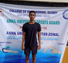 ACT Student got various prizes in Anna University Inter-Zonal Swimming Championship