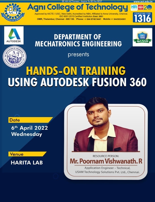 Hands on Training Using Autodesk Fusion 360