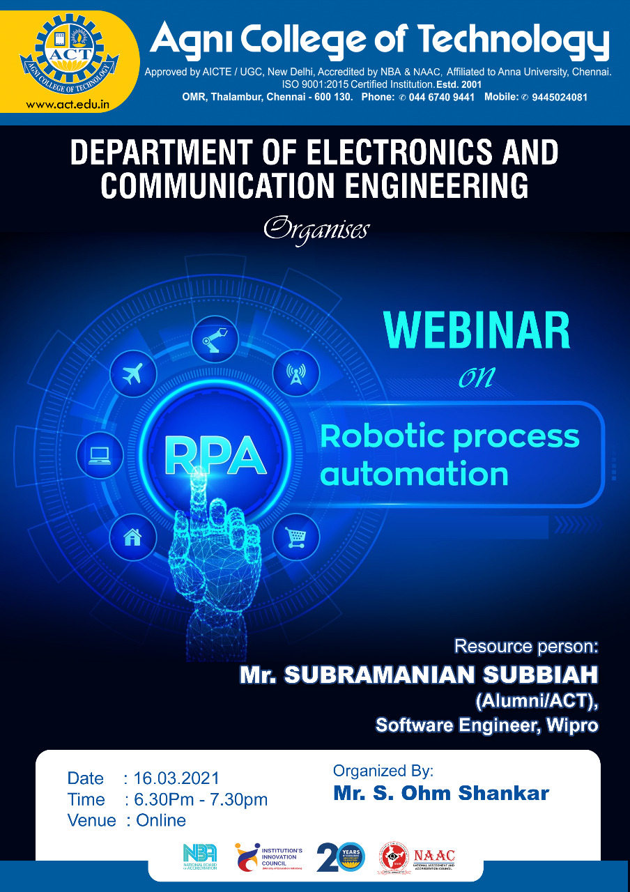 Webinar on Robotic Automation Process