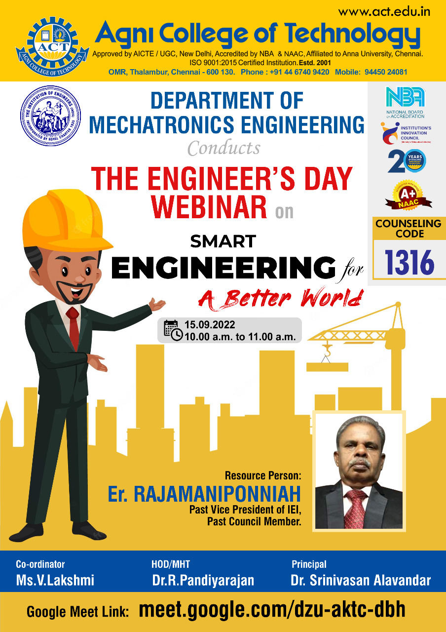 The Engineer’s day Webinar on Smart Engineering for a Better World