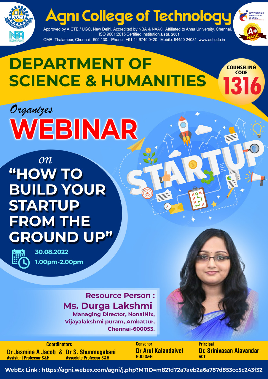 Webinar on How to Build your Startup From the Ground up