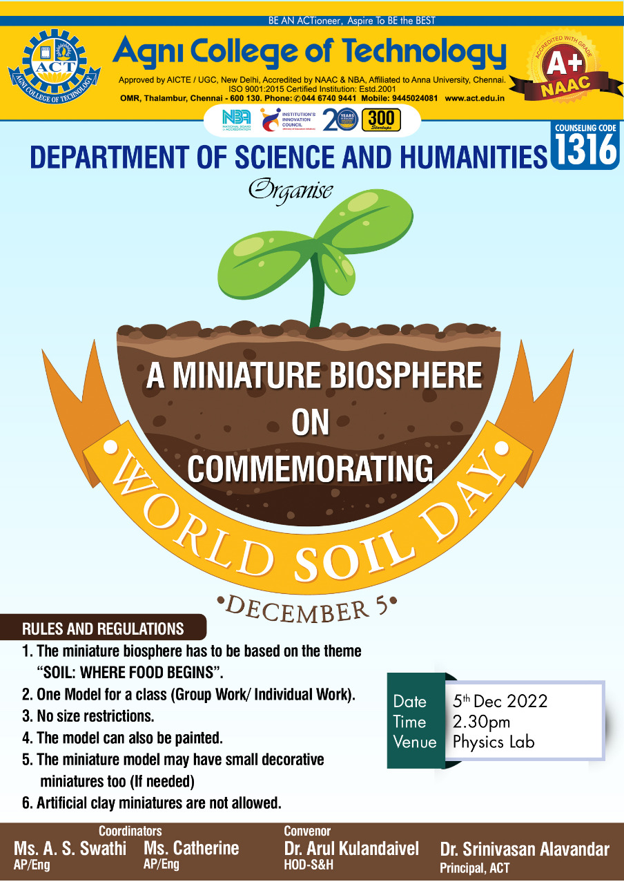 A Miniature Biosphere on Commemorating World Soil Day