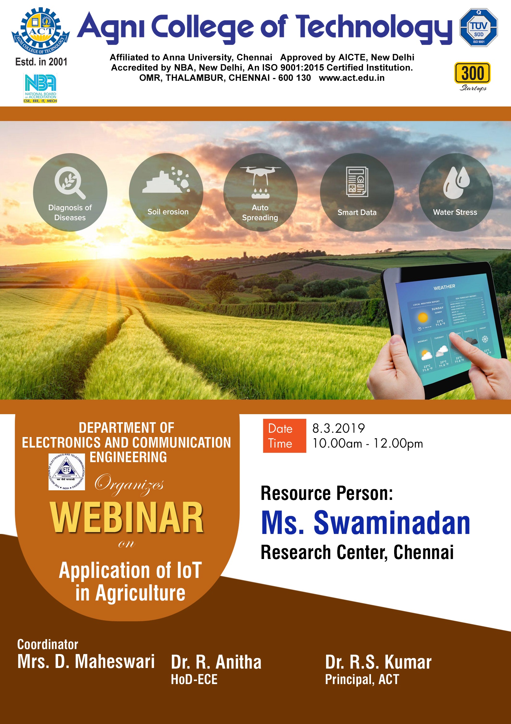 Webinar on Application of IOT in Agriculture