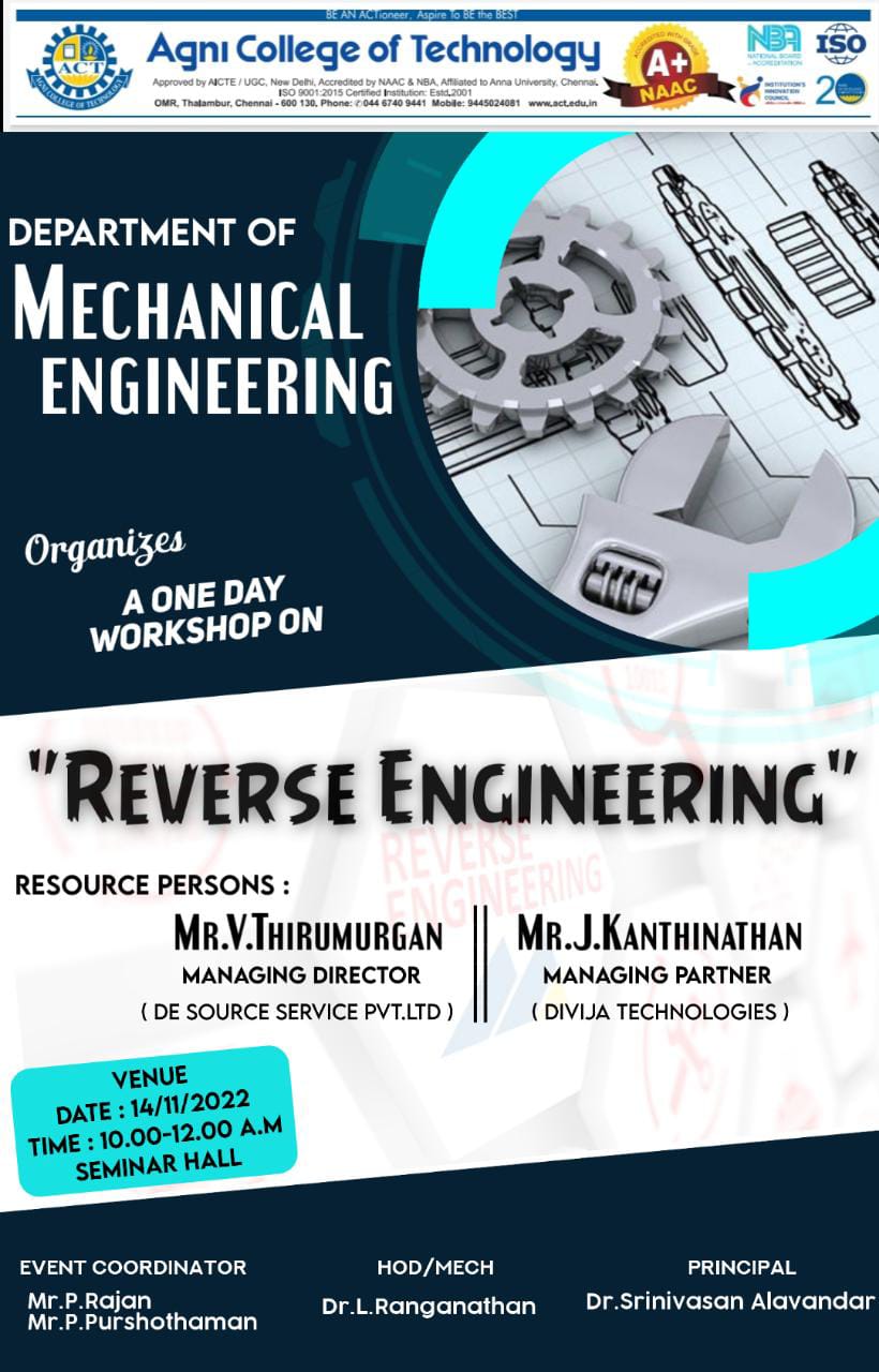 One Day Workshop on Reverse Engineering