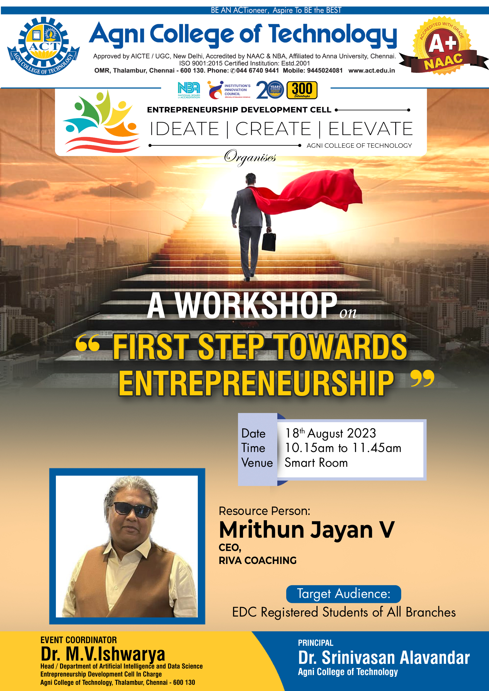 Workshop on “First Step towards Entrepreneurship”