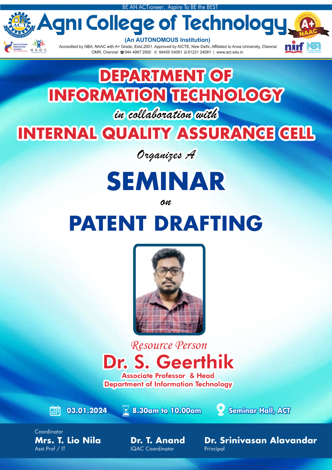 Seminar on Patent Drafting