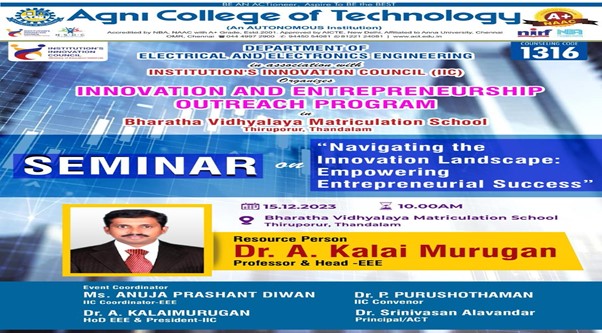 Seminar on Navigating the Innovation Landscape: Empowering Entrepreneurial Success