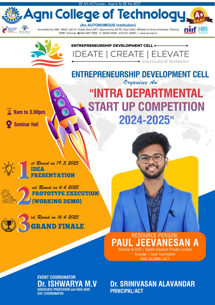 Intra Departmental Start Up Competition