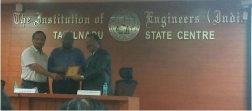 Our Principal Dr.S.R.R.Senthilkumar presented a lecture on Low Cost Housing, a F.B Pithavadian Memorial Lecture at the Institution of Engineers (India)