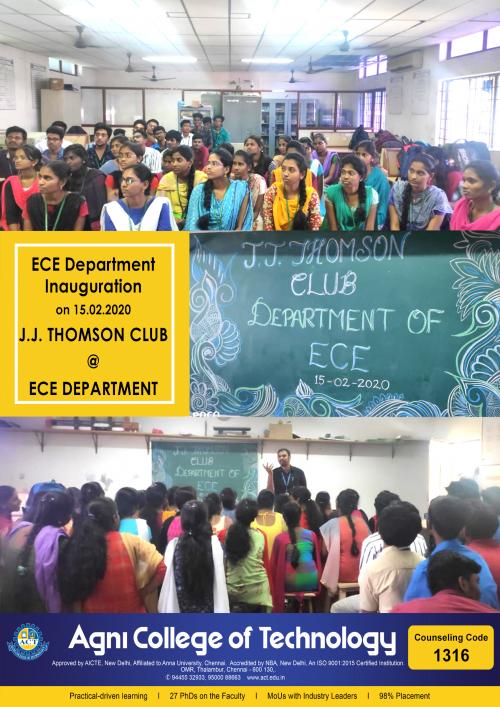 Dept of ECE : J.J.Thomson Club Inauguration