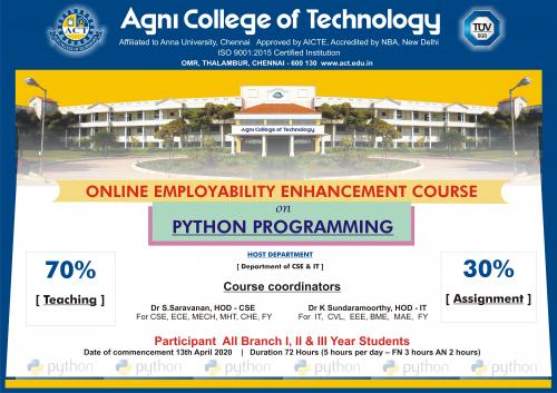 Online Employability Enhancement Course on Python Programming