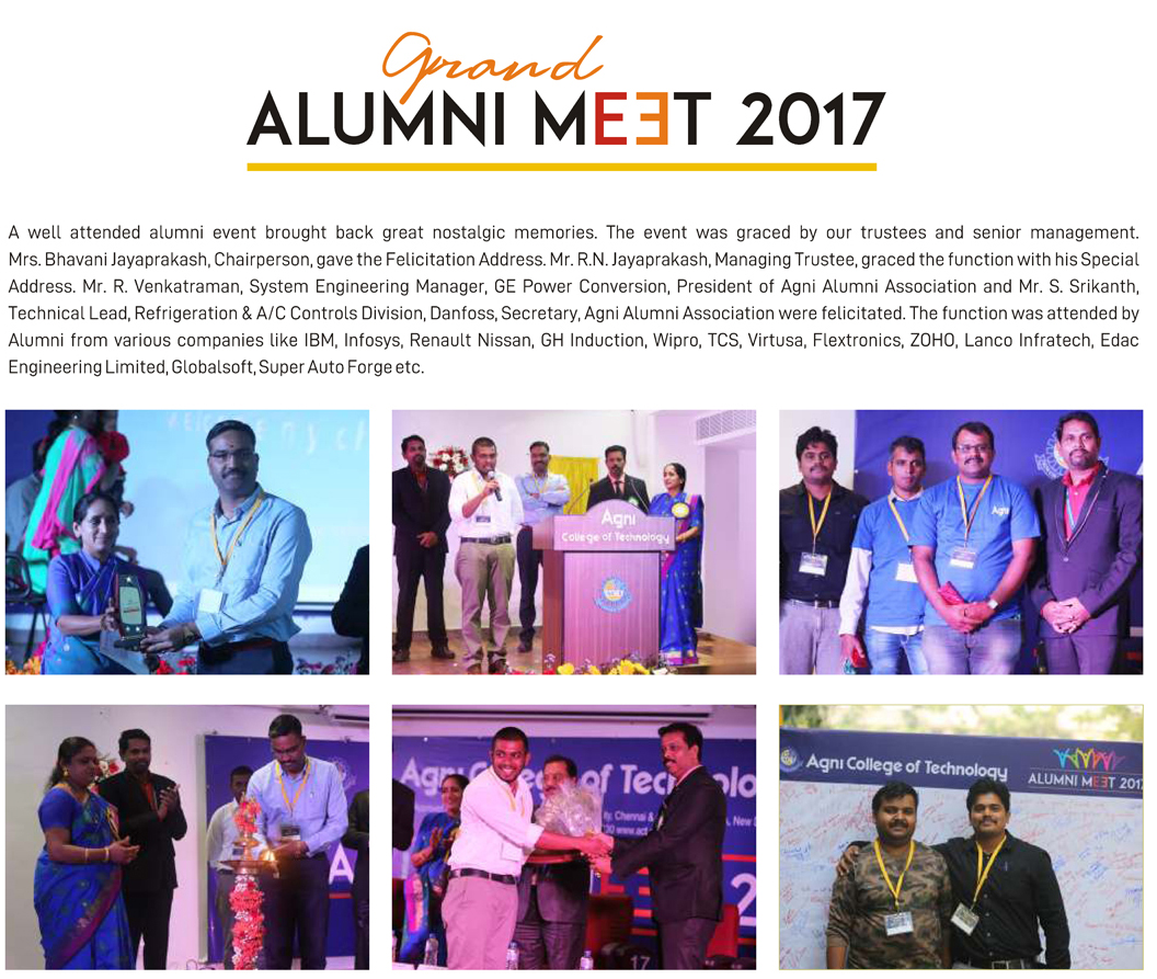 Agni Grand Alumni Meet 2k17 on Dec 10th, 2017