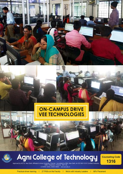 On Campus Drive – VEE Technologies, Chennai